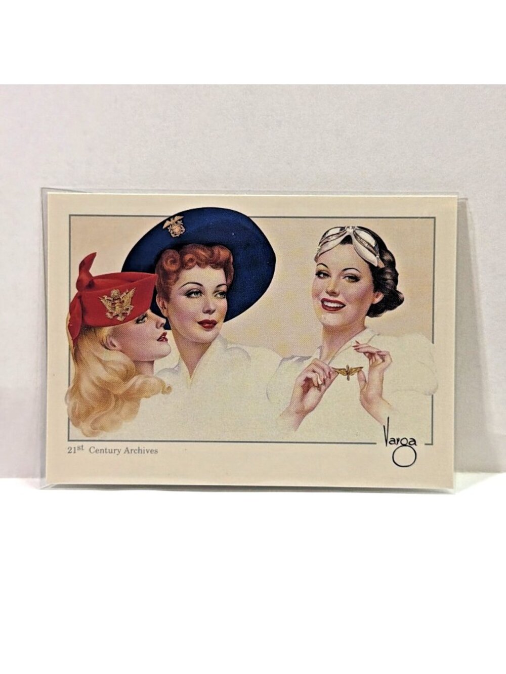 1992 Vargas Girl Pinup Art Trading Card Ladies of The War Gatefold 7 Oct. 1941